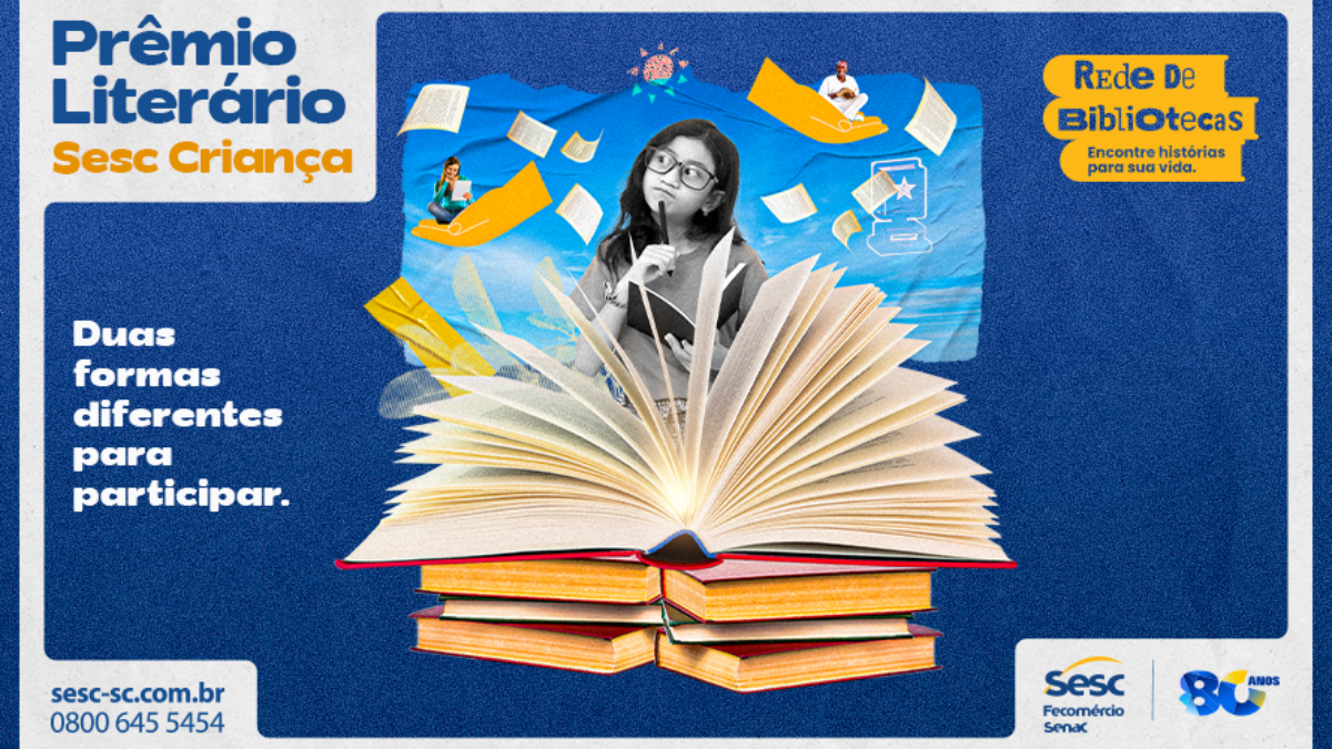 Prêmio Literário Sesc Criança 2026. Foto: divulgação